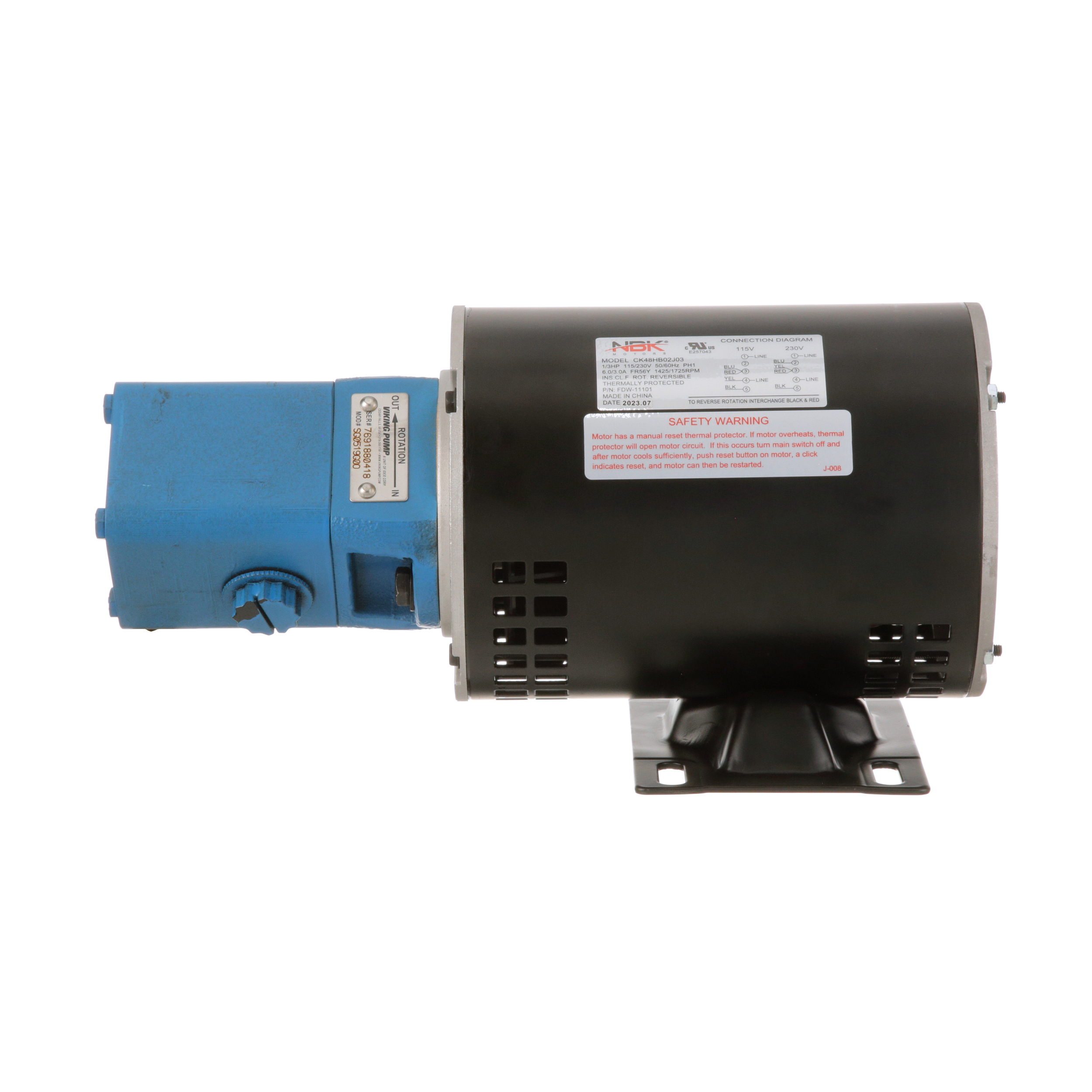 Pitco, Pump and Motor Service Kit, 1/3HP, 115/230V, 8GPM.image