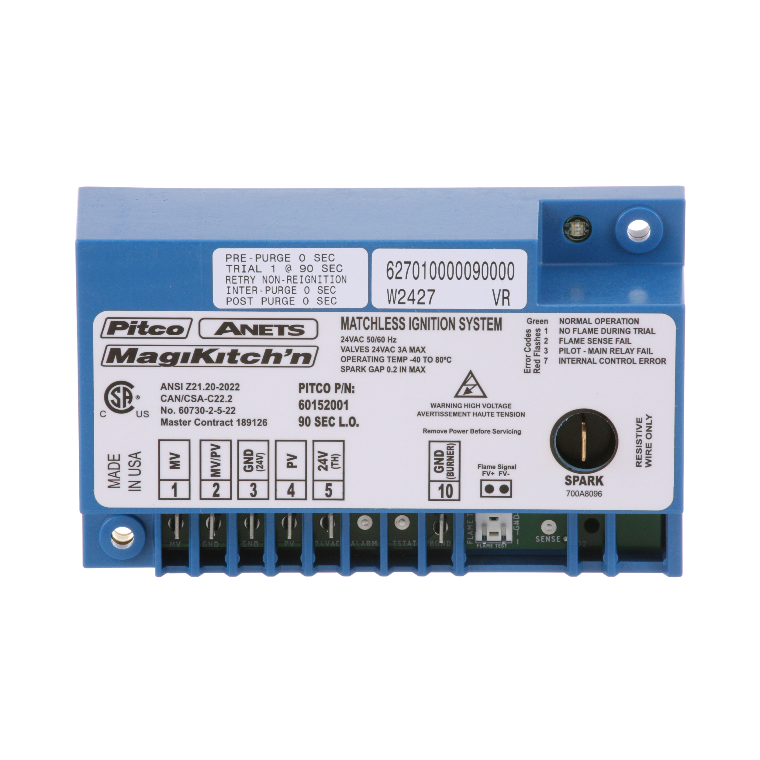 Pitco Ignition Module 24VAC.image